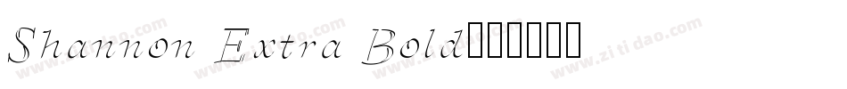 Shannon Extra Bold字体转换